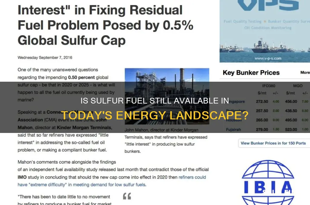 can you you still find sulfur fuel