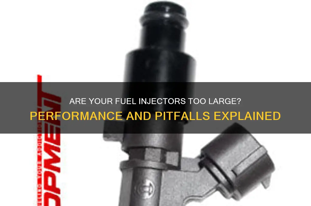 can your fuel injectors be to large