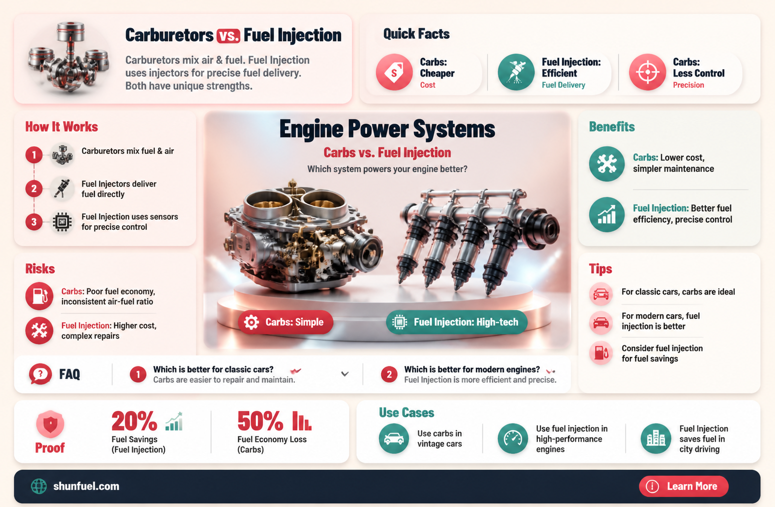 are carbs used instead of fuel injection