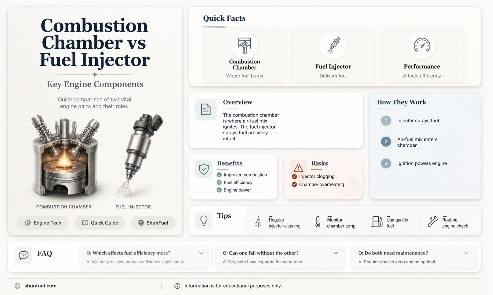 are combustion chamber and fuel injector the same thing