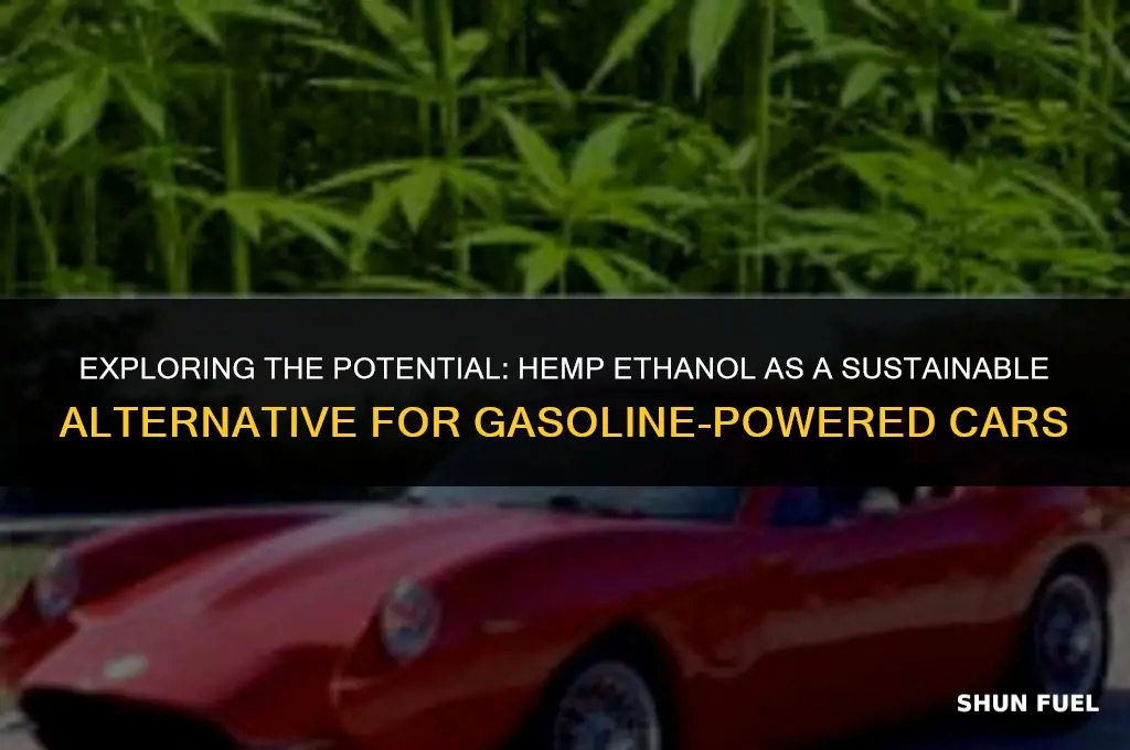 could our gasoline ran cars run on hemp ethanol