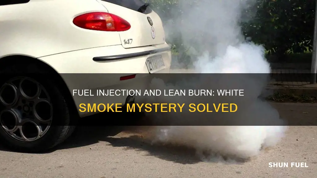 could running a fuel injected car lean create white smoke