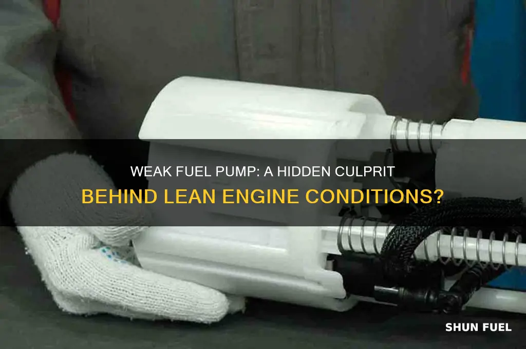 could weak fuel pump cause system to lean