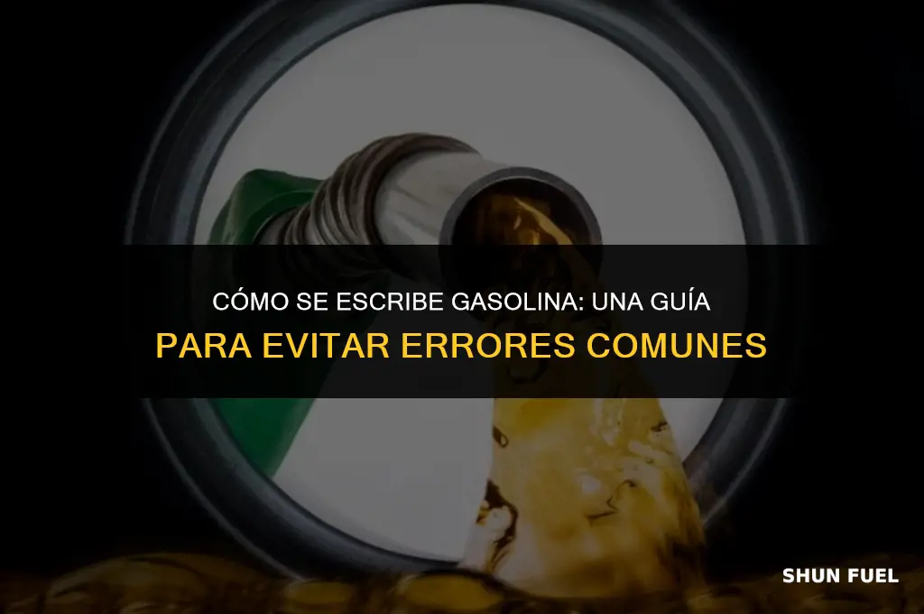 cómo se escribe gasolina
