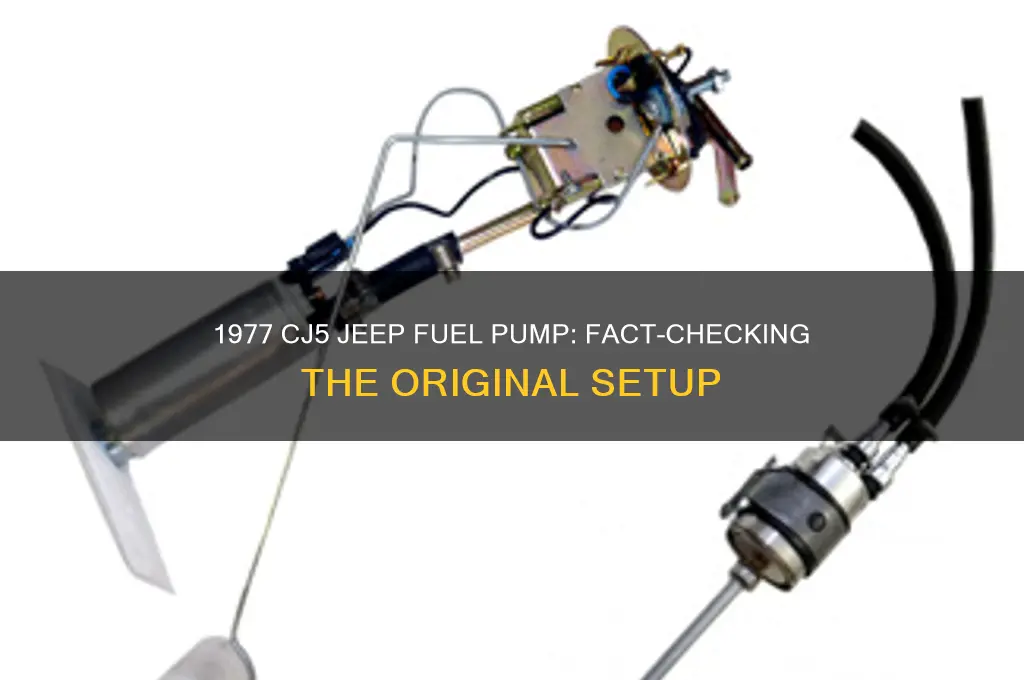 did a 1977 cj5 jeep have a fuel pump