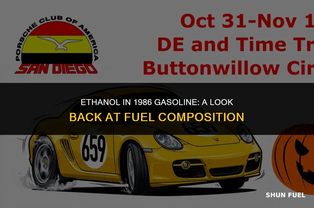 did gasoline in 1986 contain ethanol