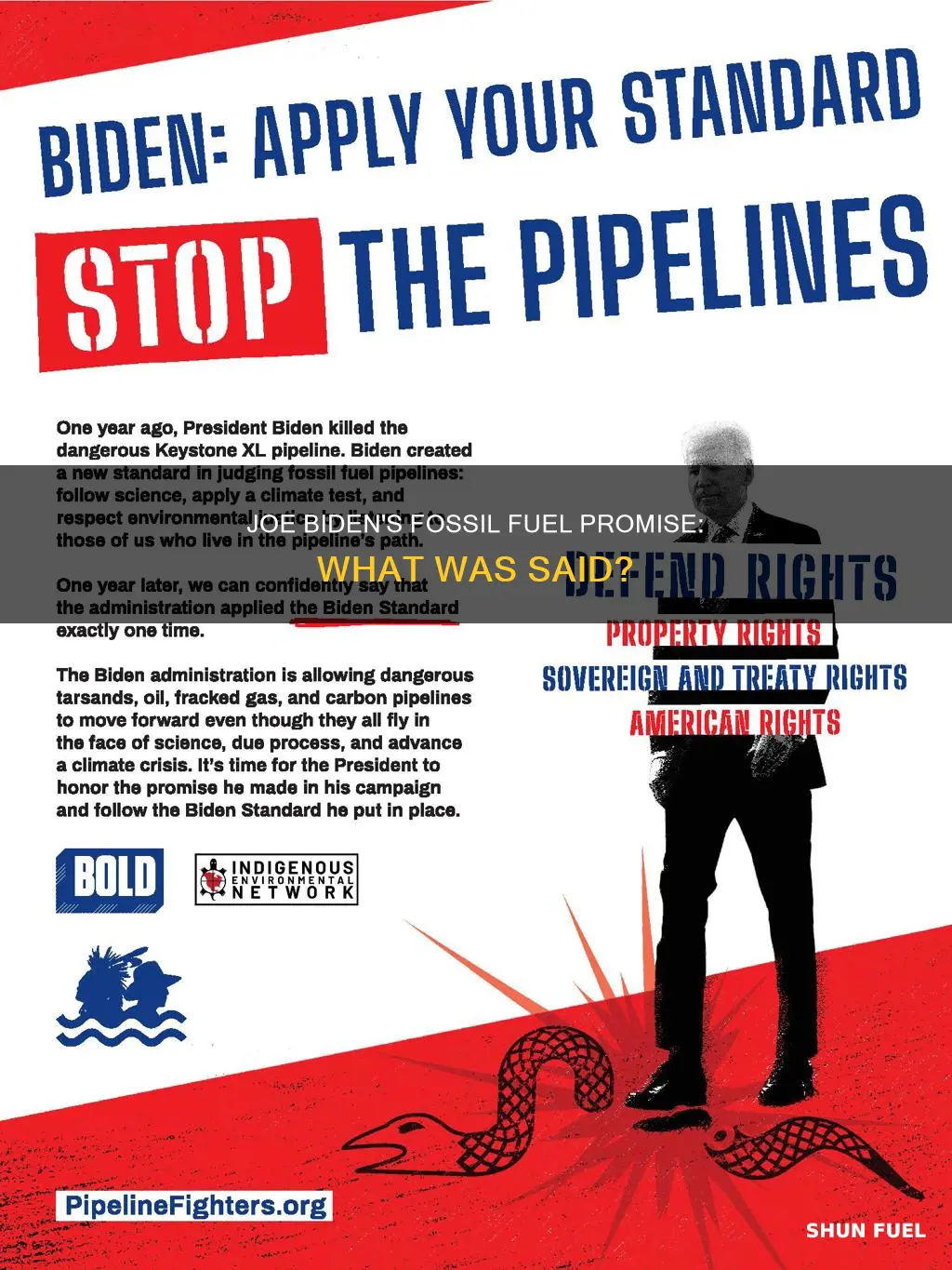 did joe biden say he will abolish fossil fuel
