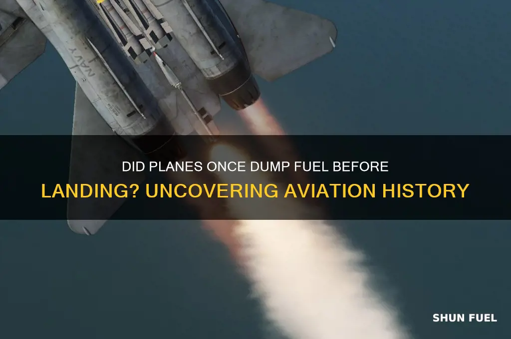 did planes used to have dump fuel before landing