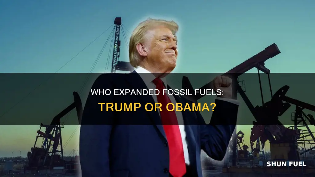 did trump or obama expand fossil fuels more