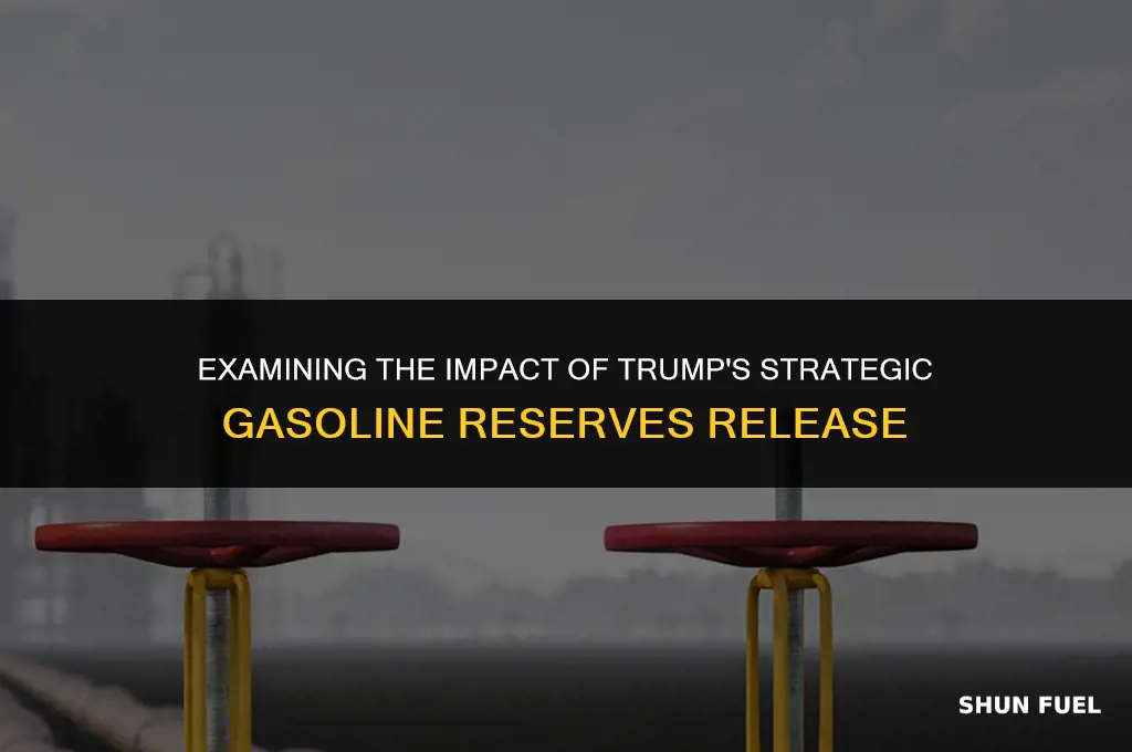 did trump release gasoline from strategic reserves