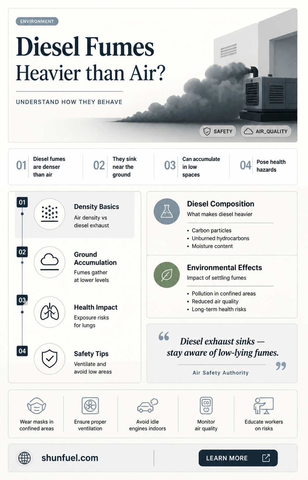 are diesel fuel fumes heavier than air