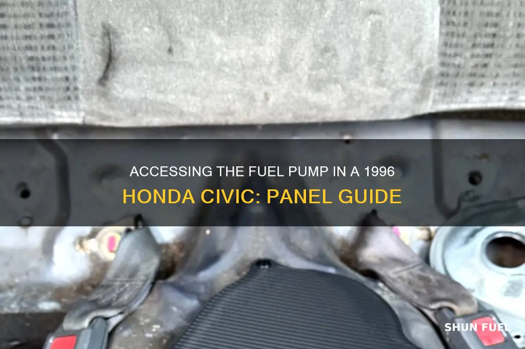 do 1996 honda civics have a fuel pump access panel