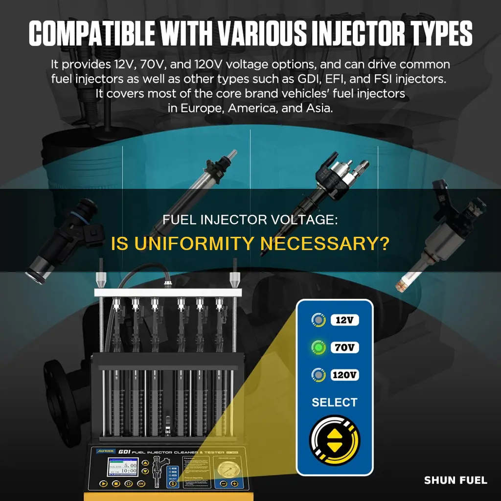 do all fuel injectors need to be the same volt