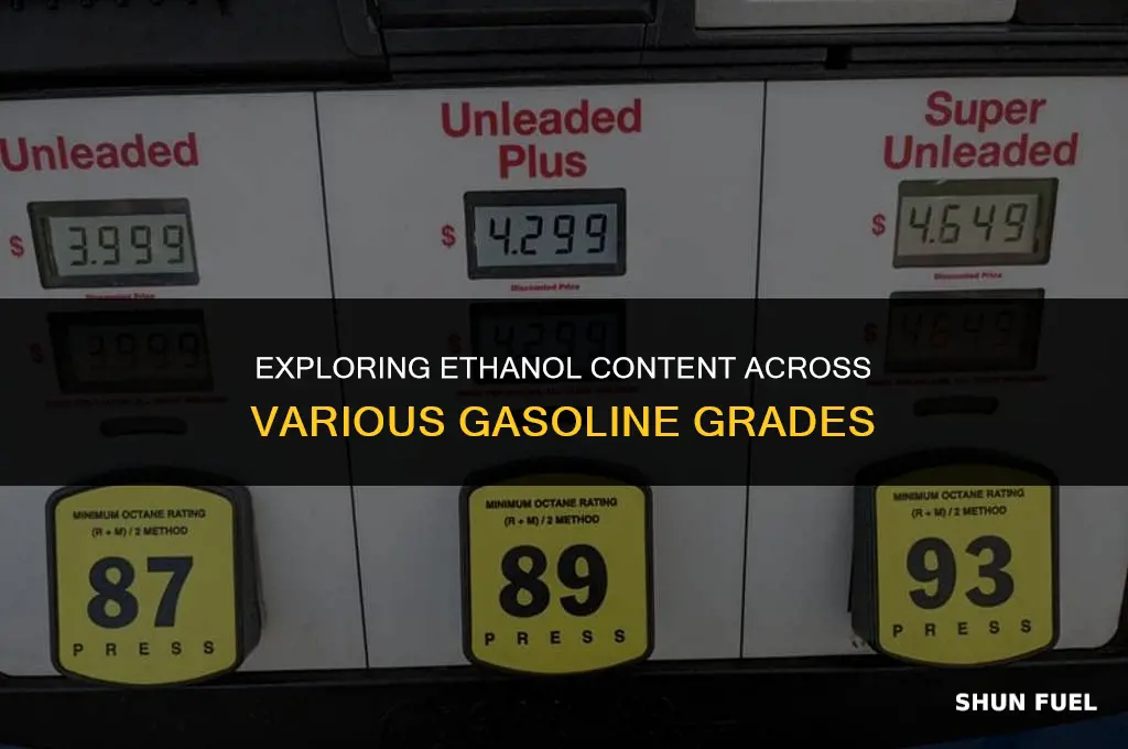 do all grades of gasoline contain ethanol