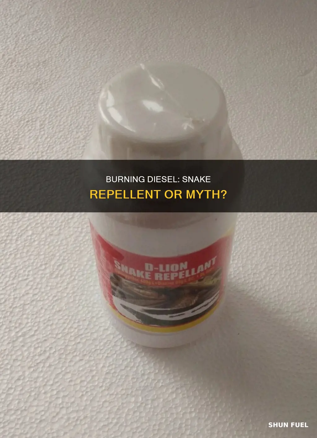 do burning diesel fuel help keep snakes away