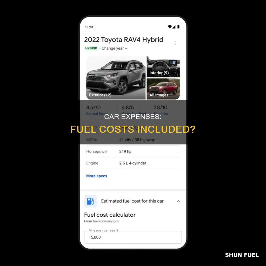 do car expenses include fuel costs