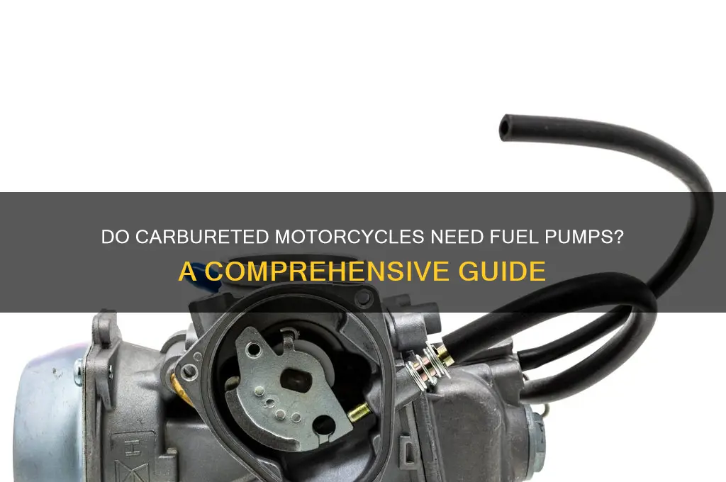 do carbureted motorcycles have fuel pumps