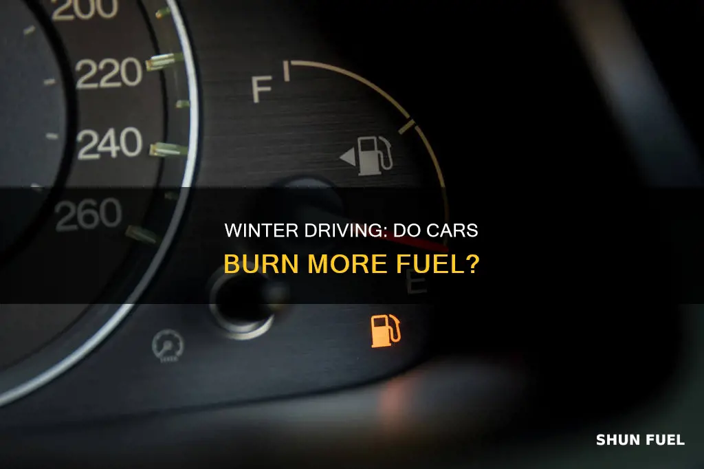 do cars burn more fuel in winter