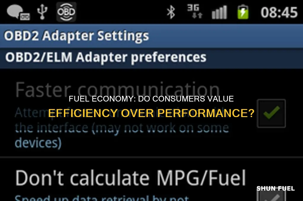 do consumers appreciate fuel economy