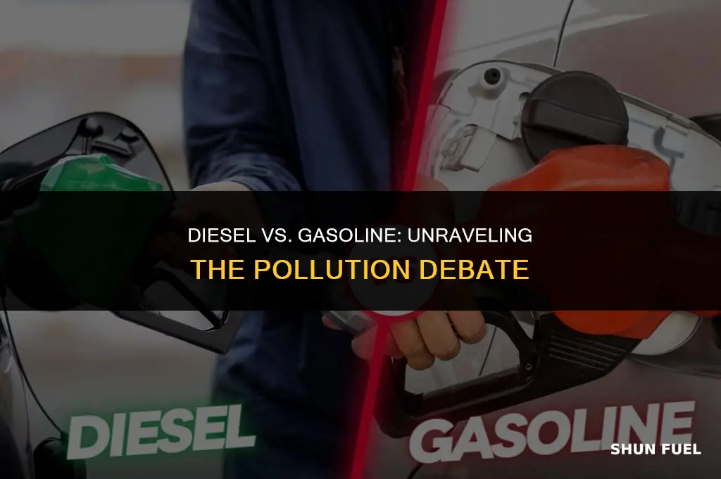 do diesel engines pollute more than gasoline
