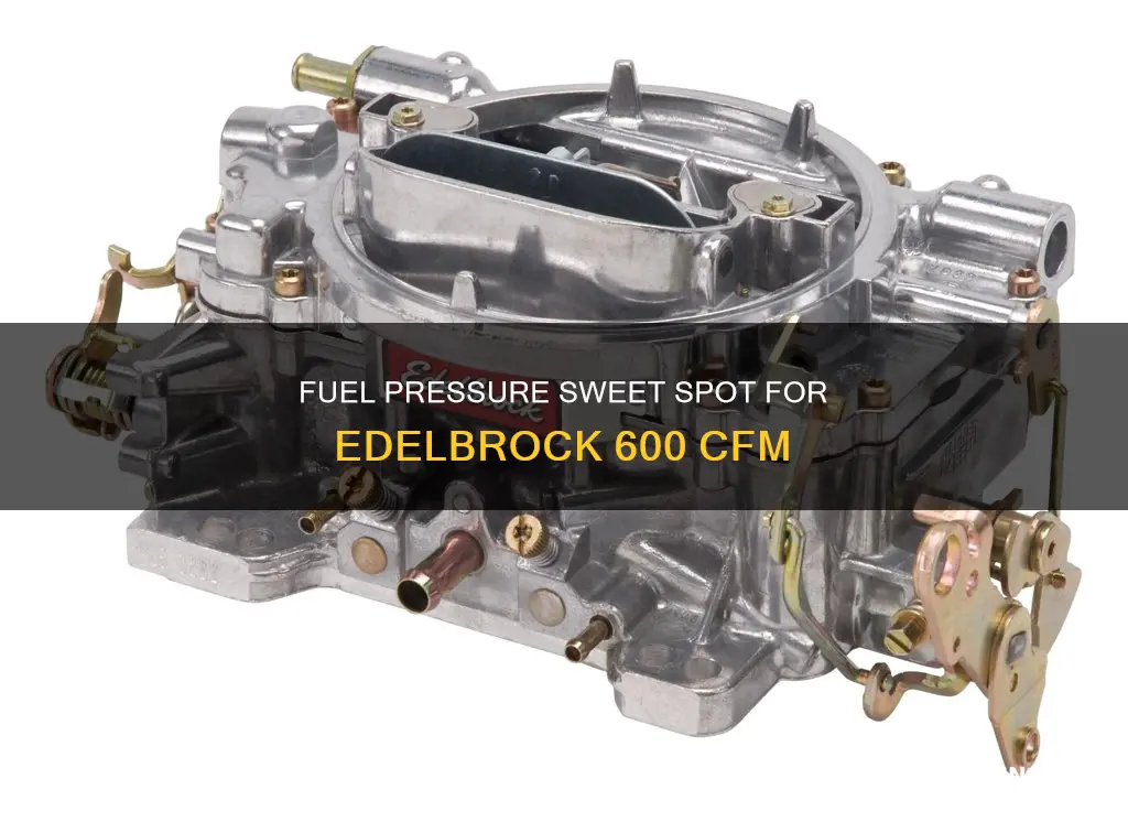 do edelbrock 600cfm like 4 psi fuel pressure