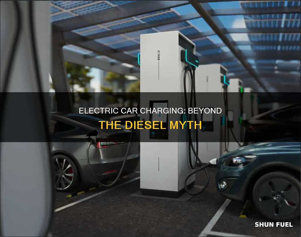 do electric car charging stations use diesel fuel