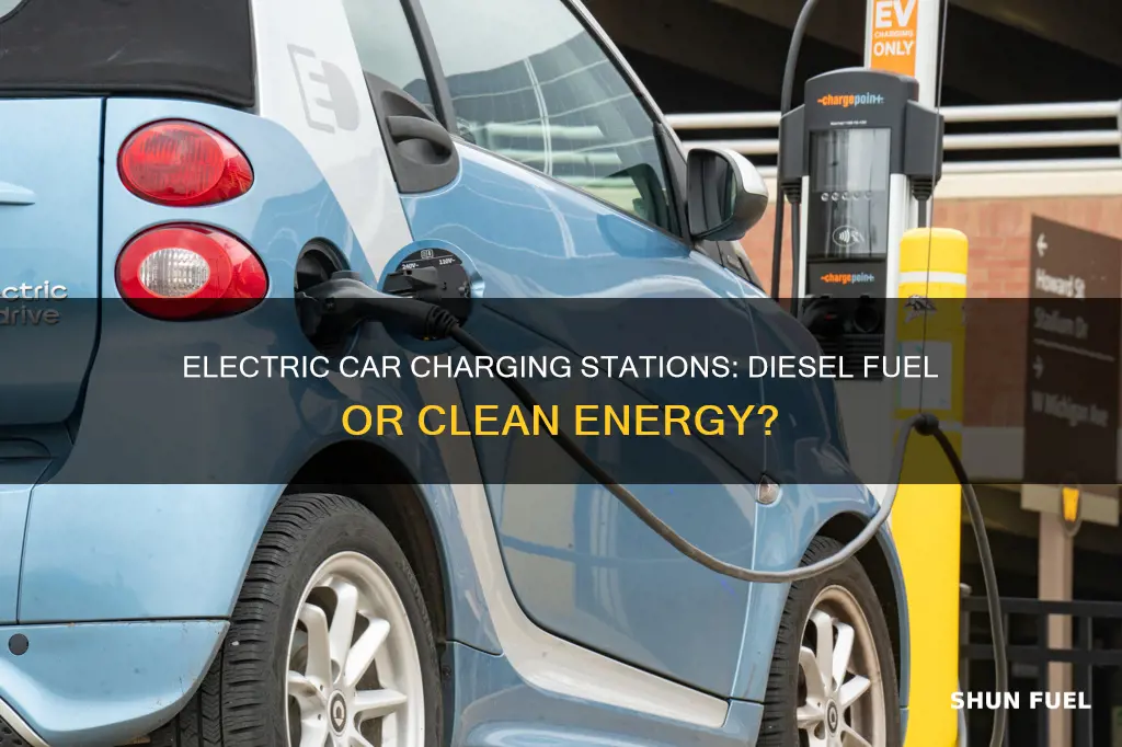 do electric car charging stations use diesel fuel