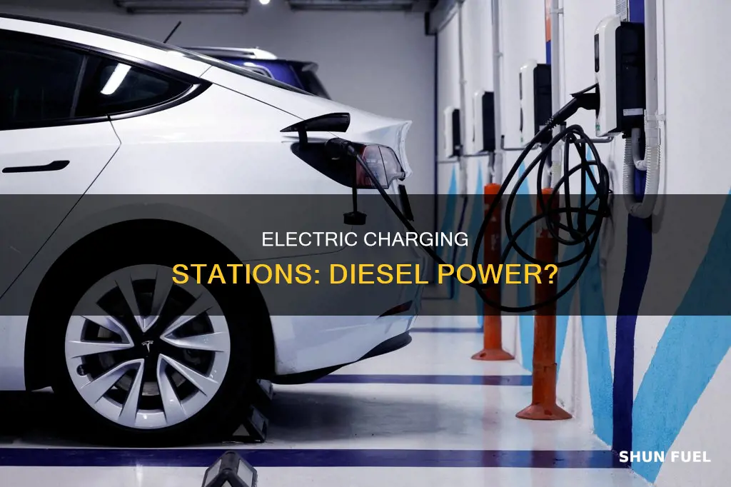 do electric charging stations use diesel fuel