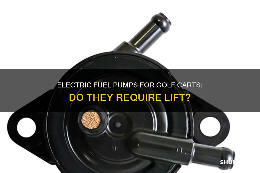 do electric fuel pumps used for golf carts need lift