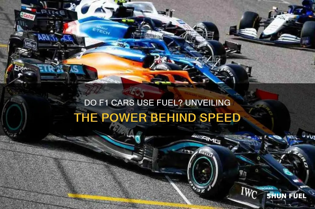 do f1 cars use fuel