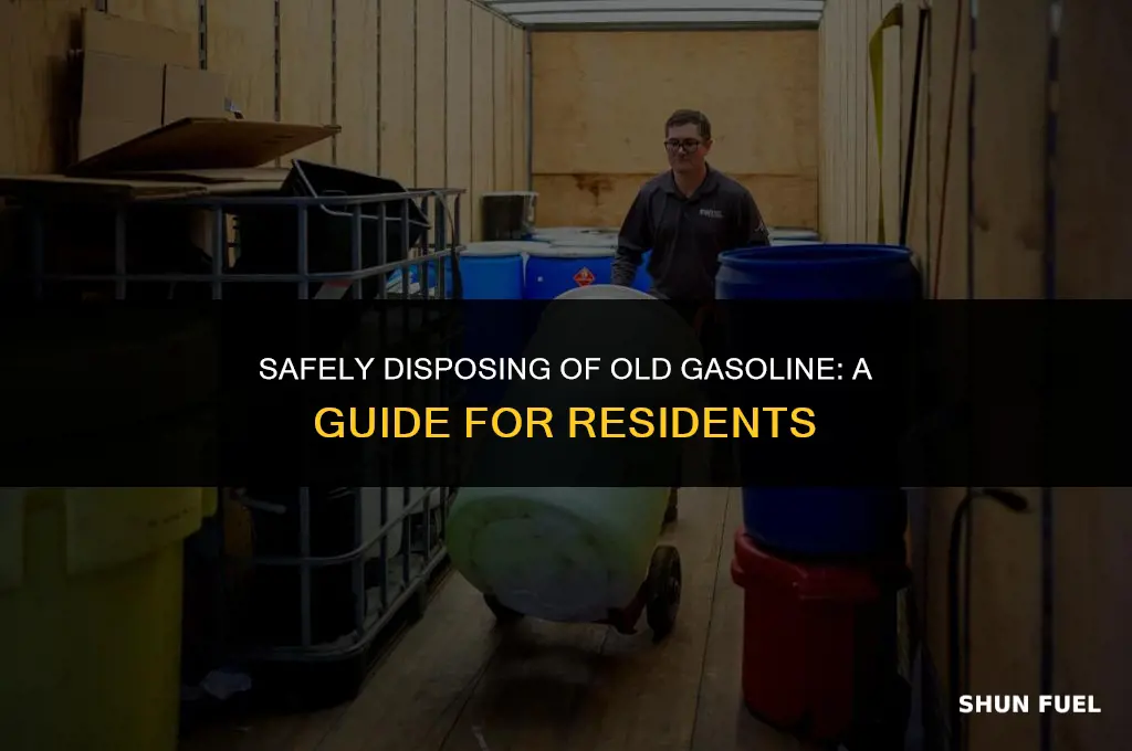 do fire departments take old gasoline