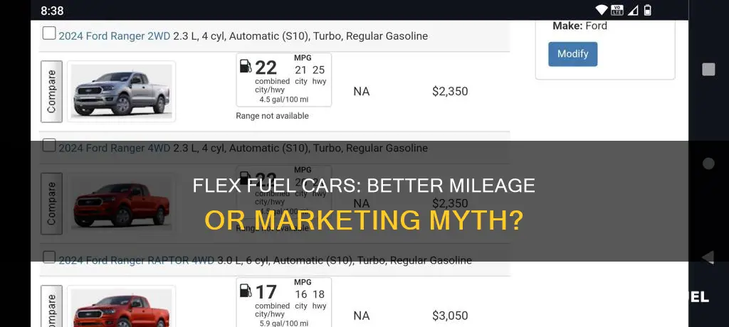 do flex fuel cars get better gas mileage