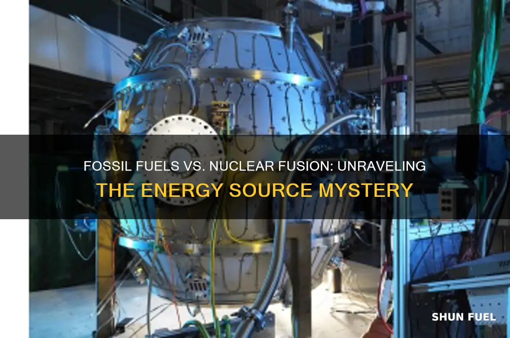 do fossil fuels use nuclear fusion