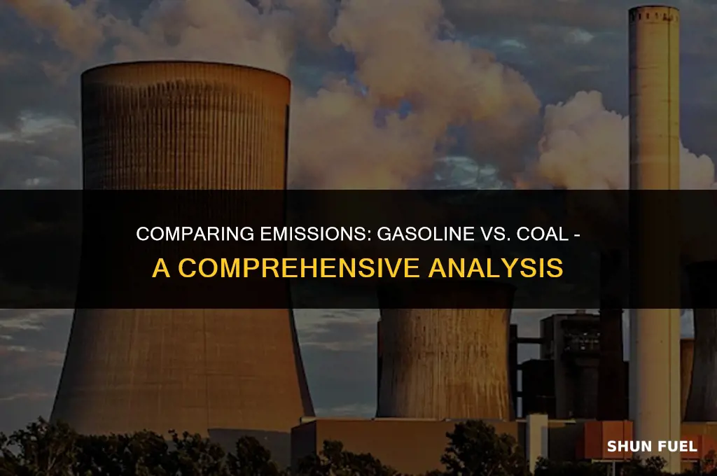 do gasoline and coal have the same emmissions