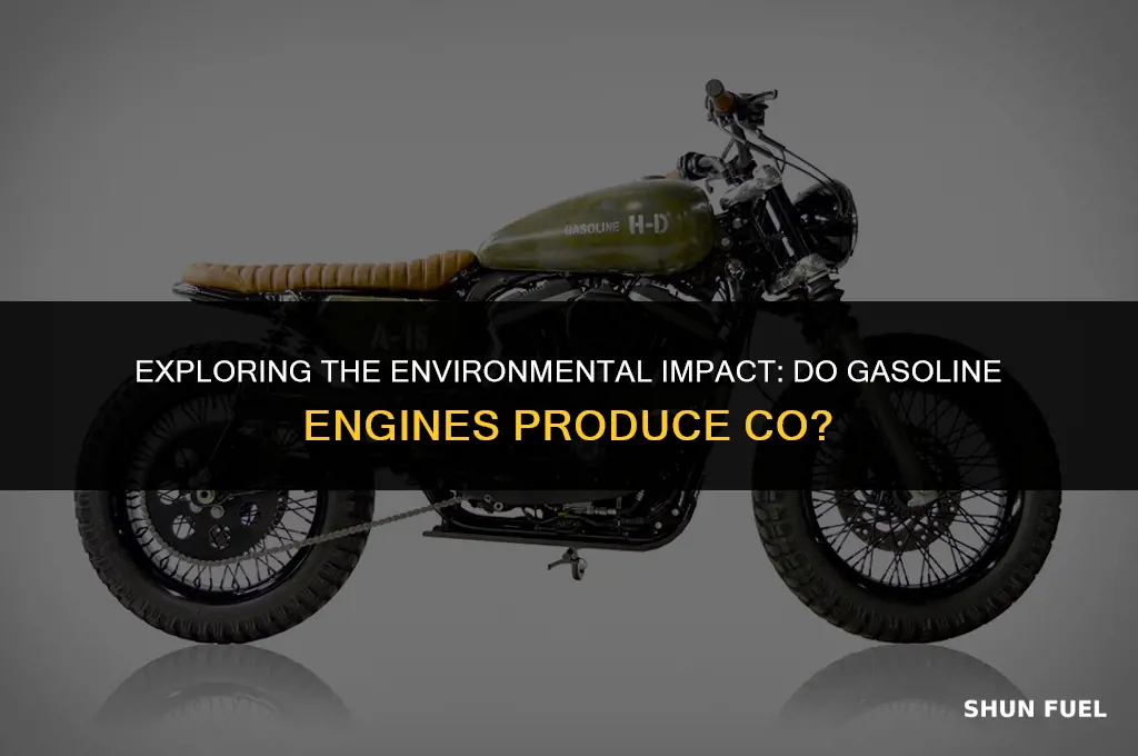 do gasoline engines produce co