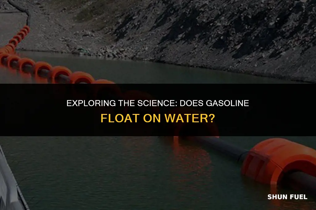 do gasoline float on water