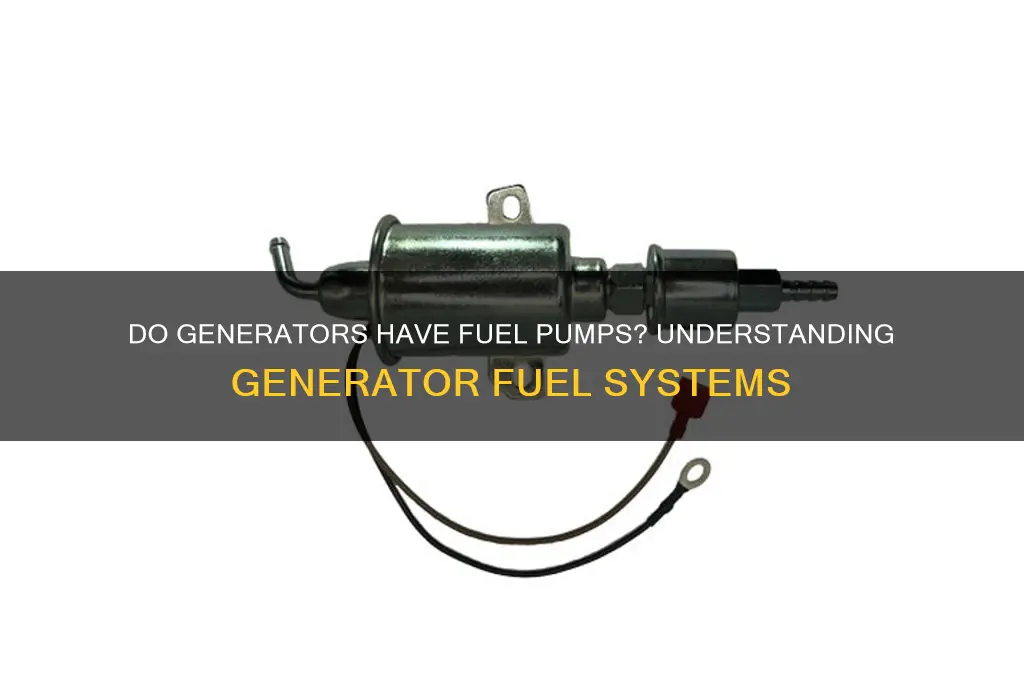 do generators have a fuel pump