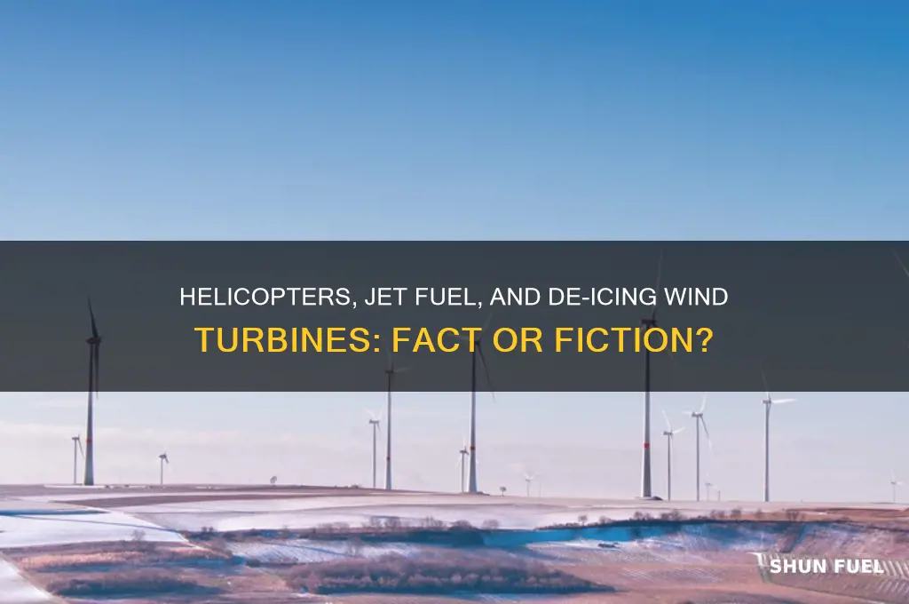do helicopters use jet fuel to deice wind turbines