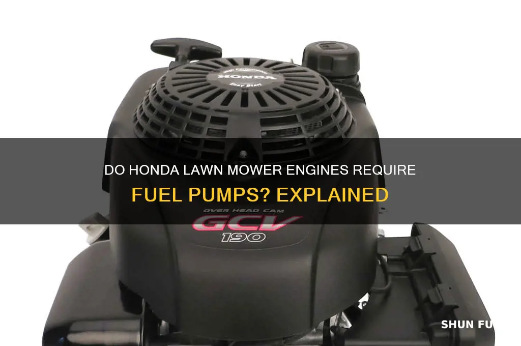 do honda lawn mower engines have fuel pumps
