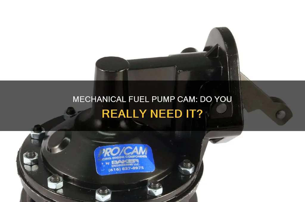 do i need mechanical fuel pump cam