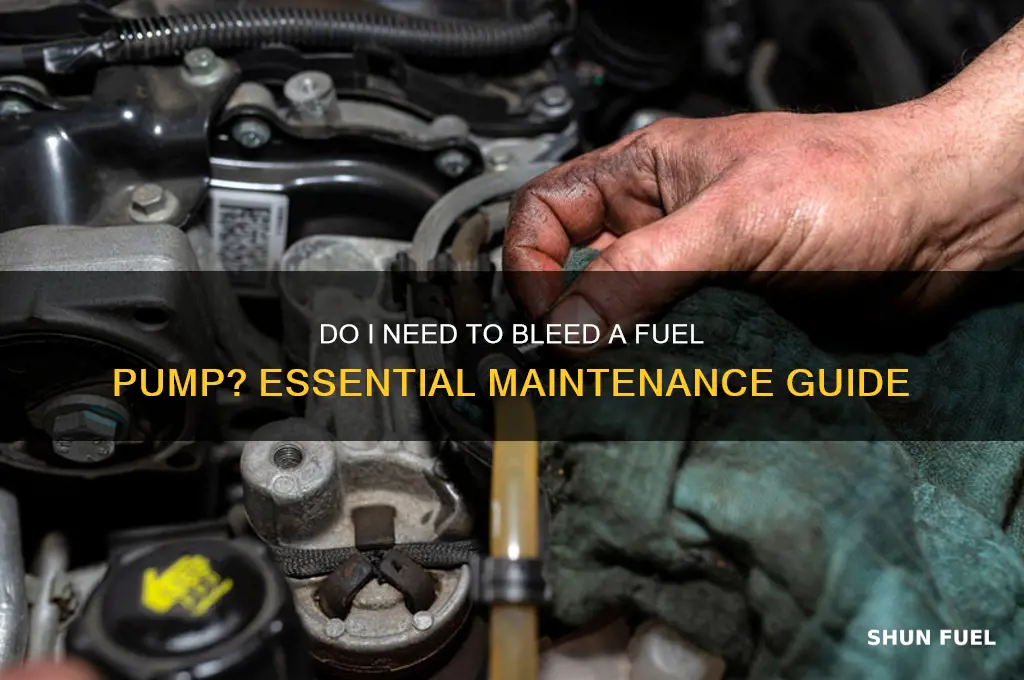 do i need to bleed a fuel pump