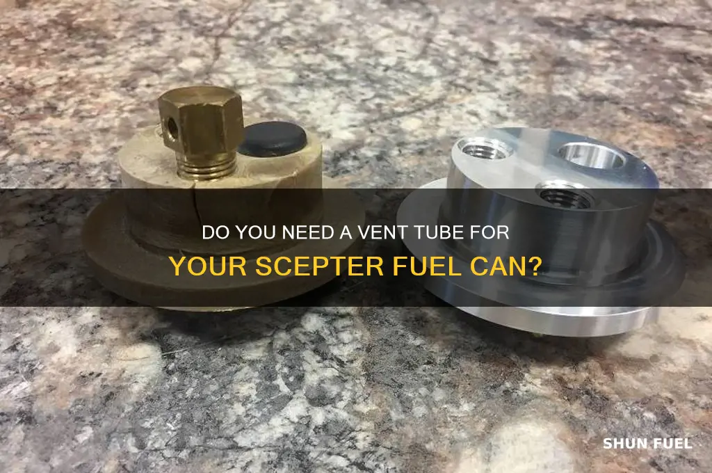 do i need vent tube for my scepter fuel can