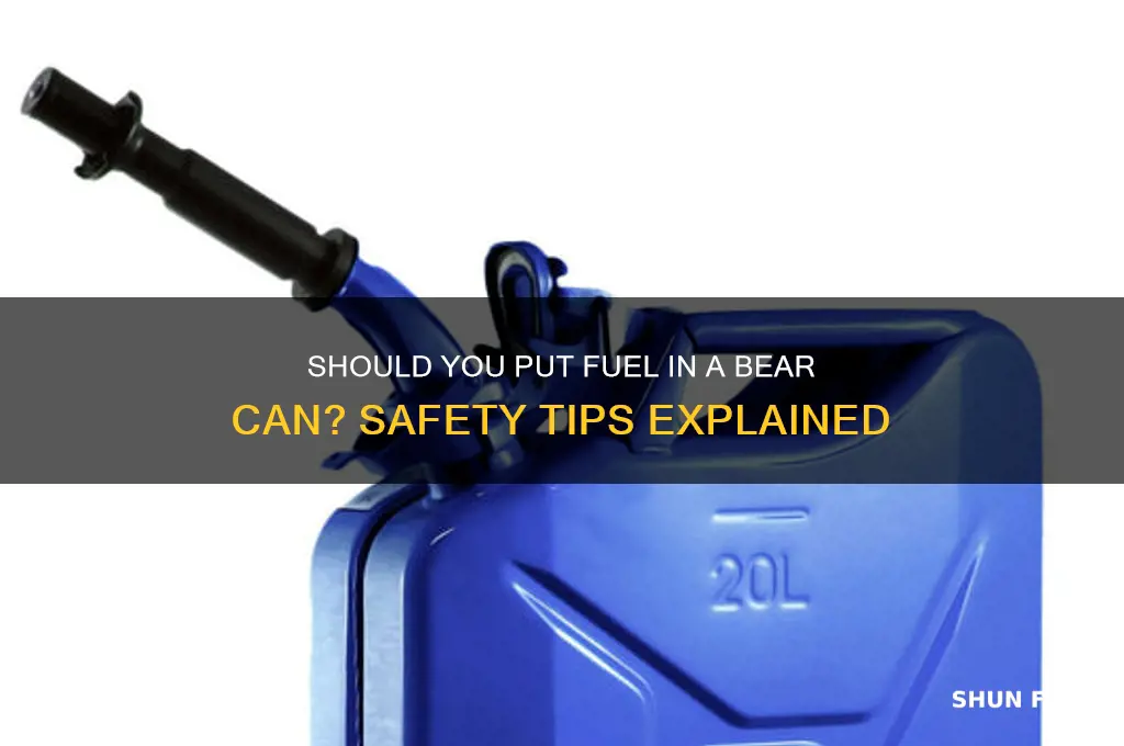 do i put fuel in bear can