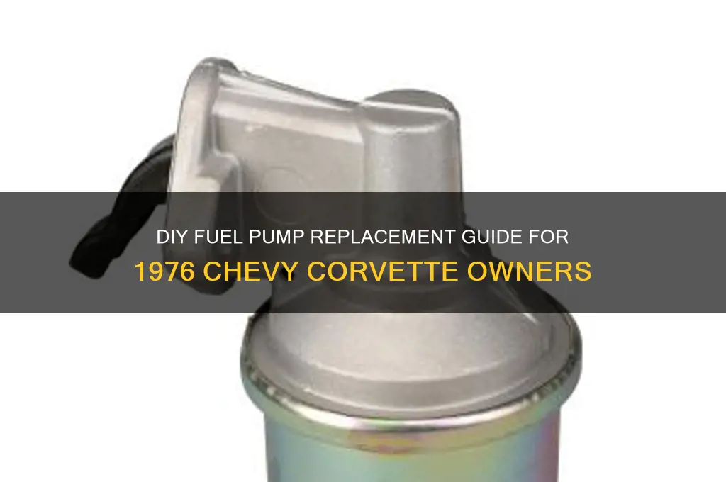 do it yourself fuel pump chevy corvette 1976