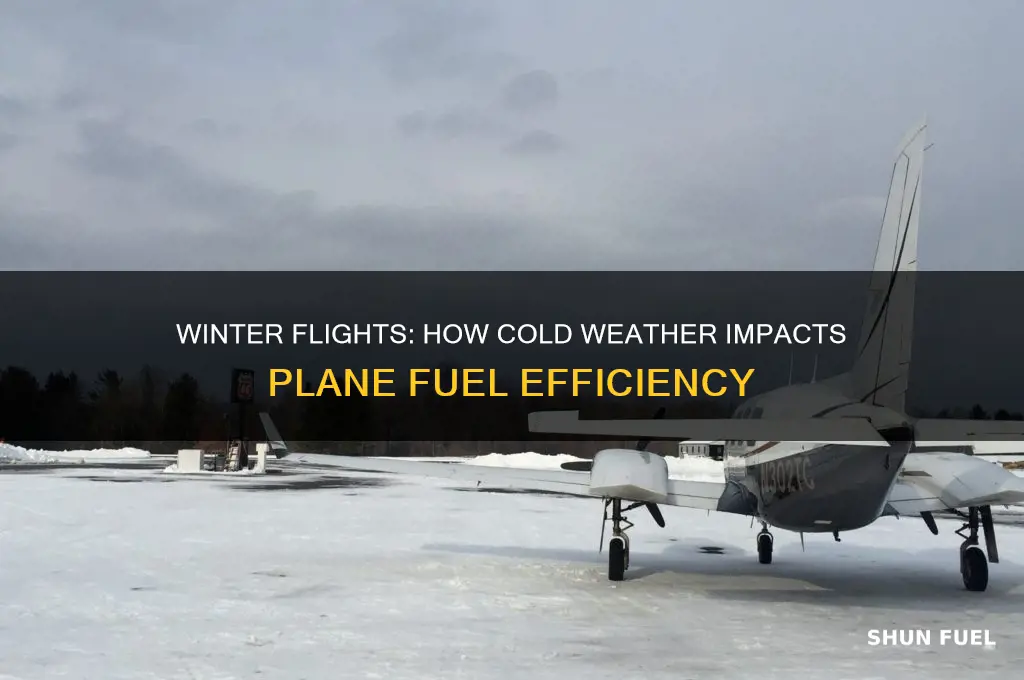 do planes use less fuel in the winter