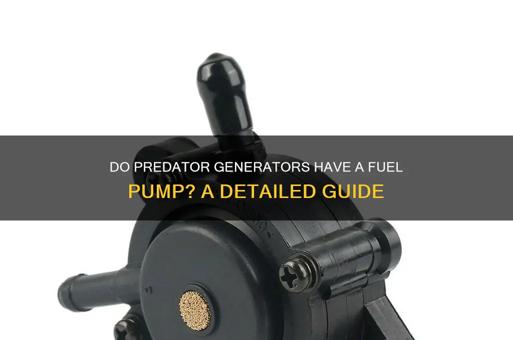 do predator generators have a fuel pump