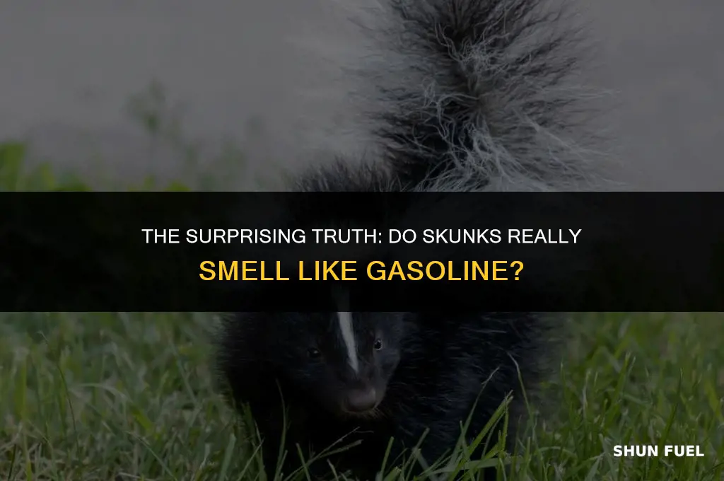 do skunks smell like gasoline
