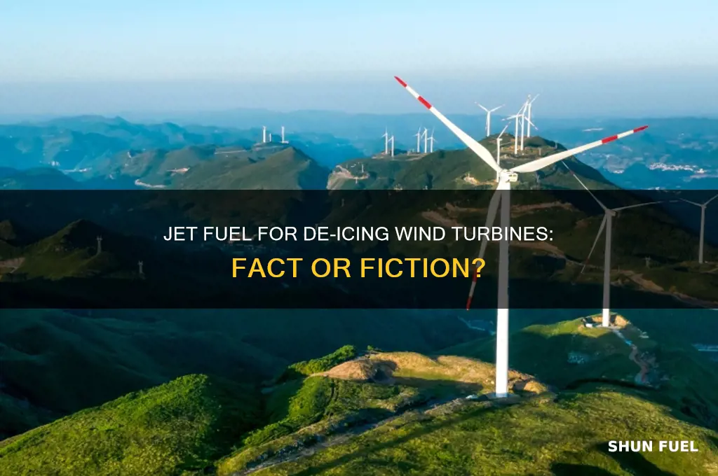 do they use jet fuel to de-ice wind turbines