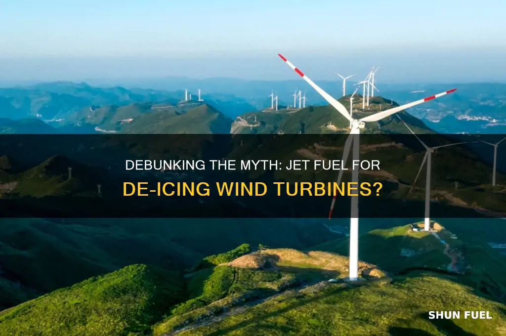 do they use jet fuel to deice wind turbines snopes