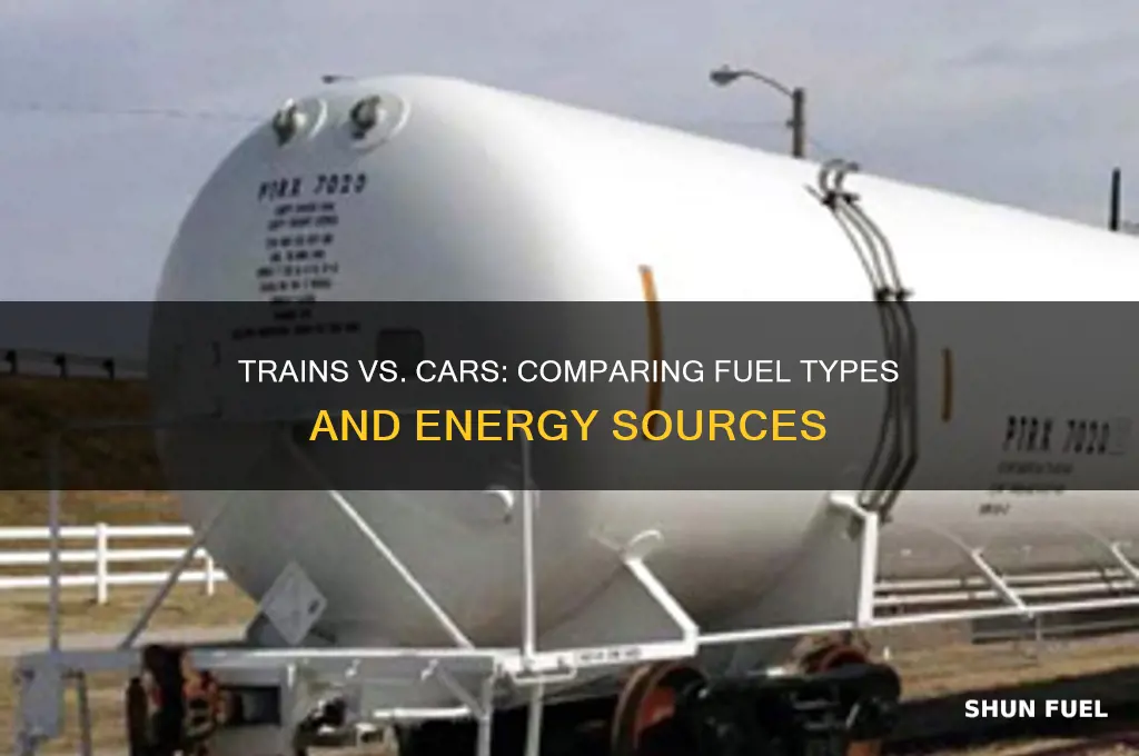 do trains and cars use the same fuel